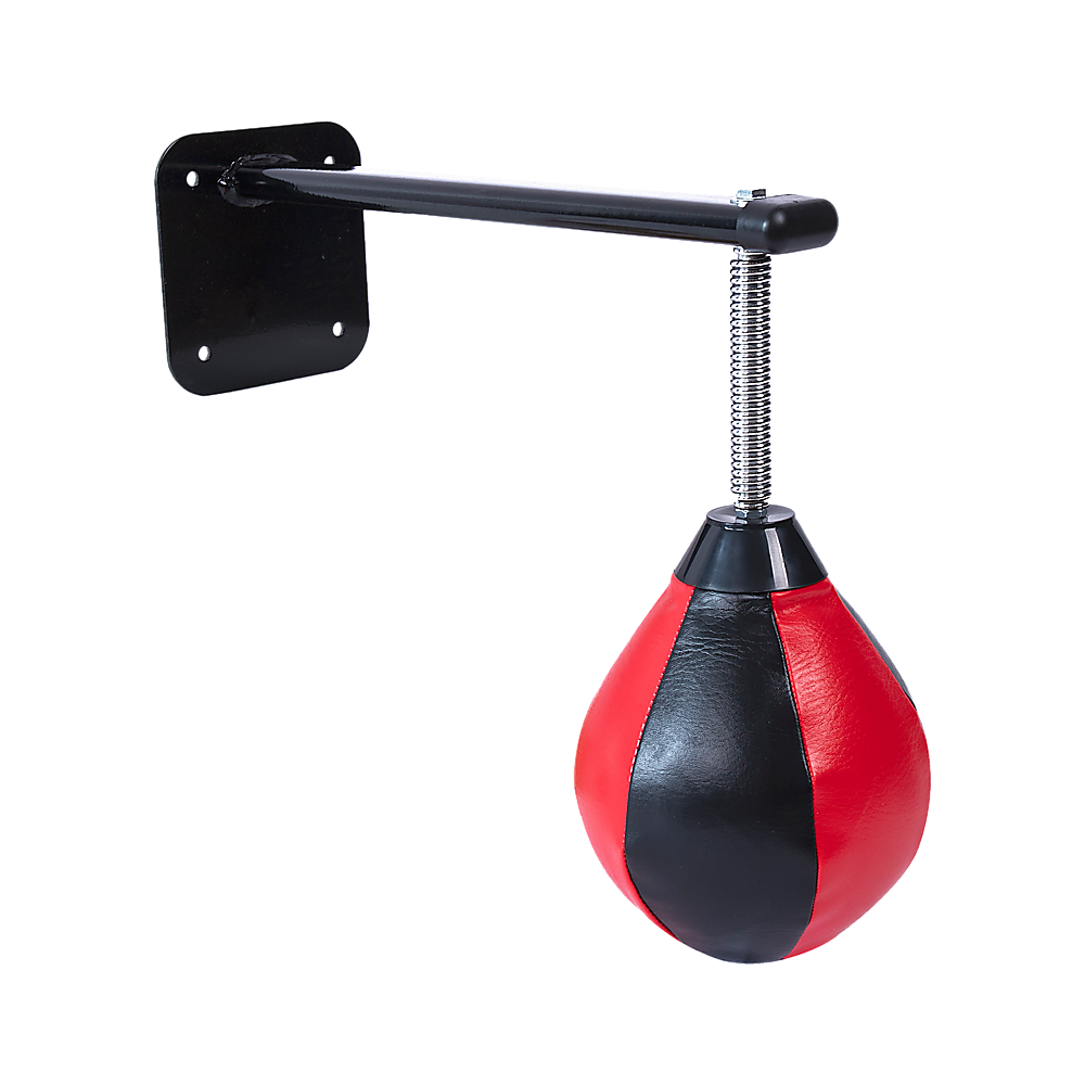 Wall hanging boxing punching bag speed training kit with wall mount bracket for stress relief and fitness workouts by Online Fitness Depot.