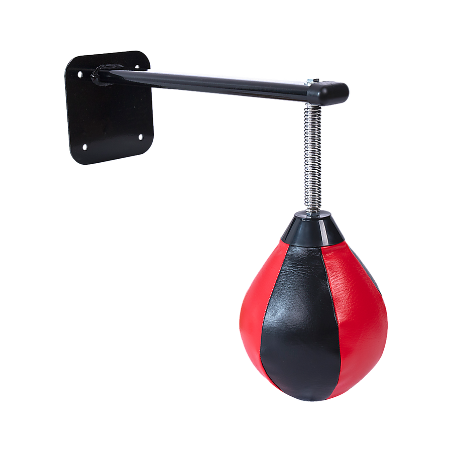 Wall hanging boxing punching bag speed training kit with wall mount bracket for stress relief and fitness workouts by Online Fitness Depot.