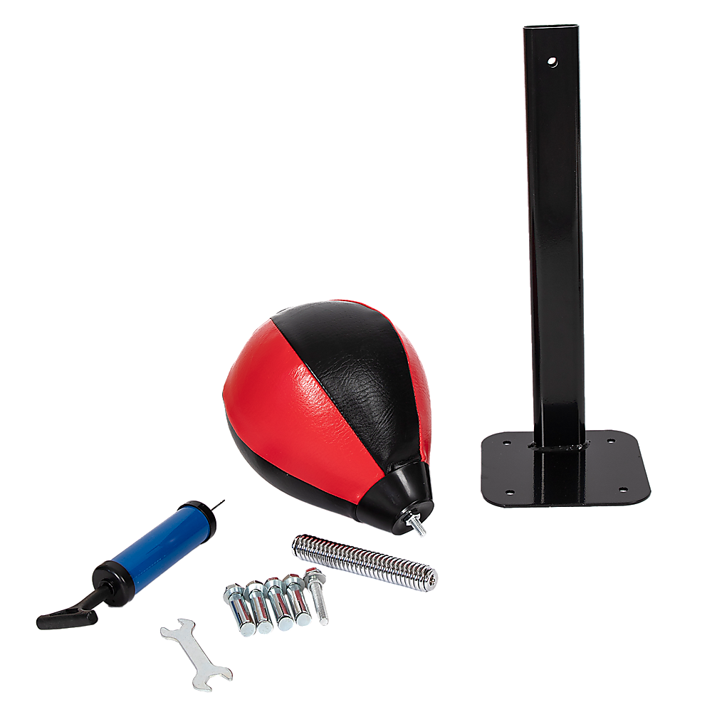 Wall hanging boxing punching bag speed training stress relief kit with wall mount bracket for boxing and martial arts workouts.