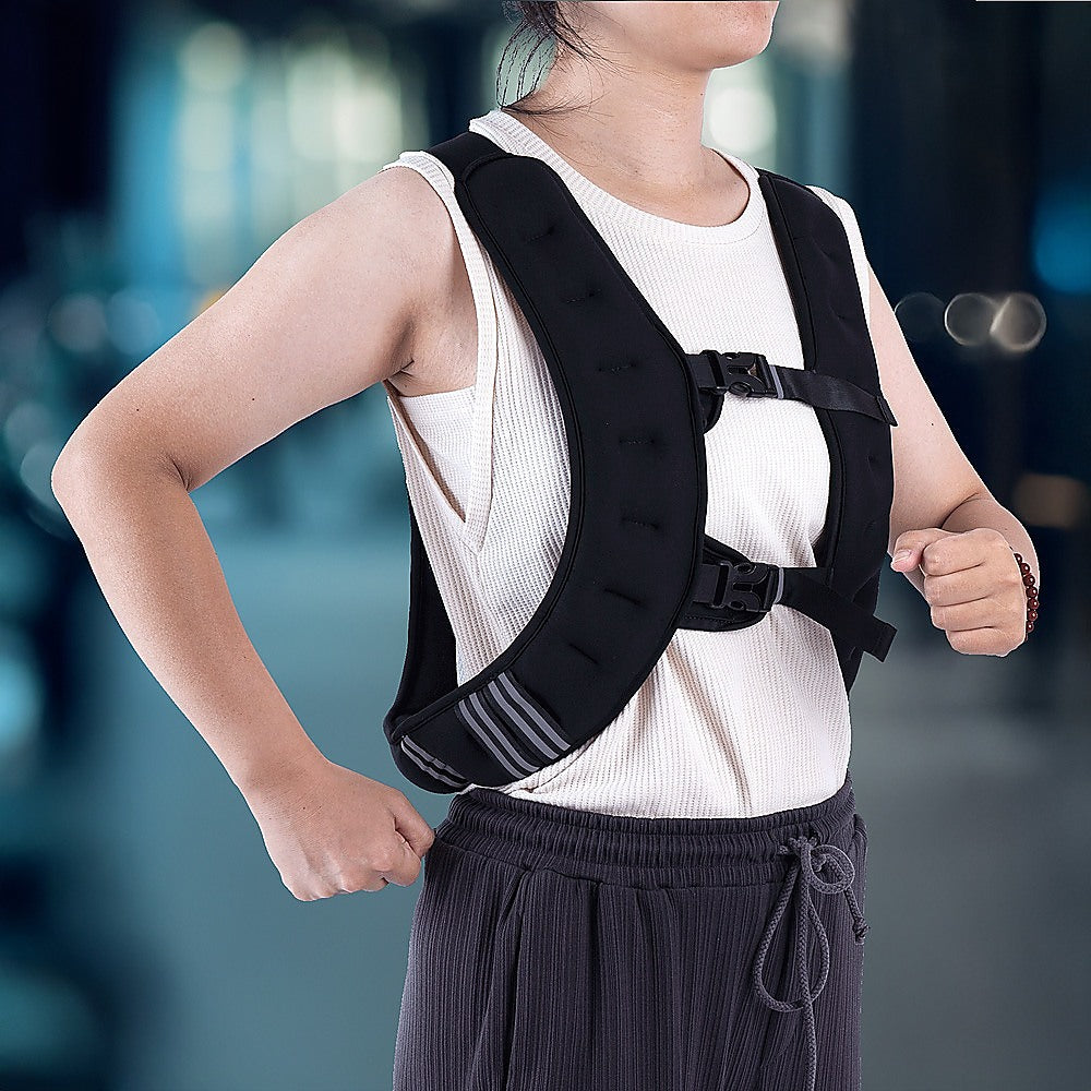 Online Fitness Depot 10kg weighted vest for gym workouts, exercise, strength training, and weight loss.