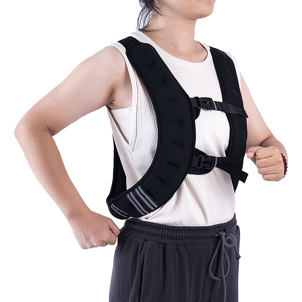 10kg weighted vest for gym exercise and fitness training, designed for strength building and weight loss by Online Fitness Depot.