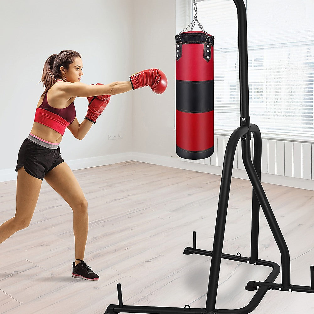 Online Fitness Depot single-station boxing heavy bag stand for boxing and martial arts training in a gym setting