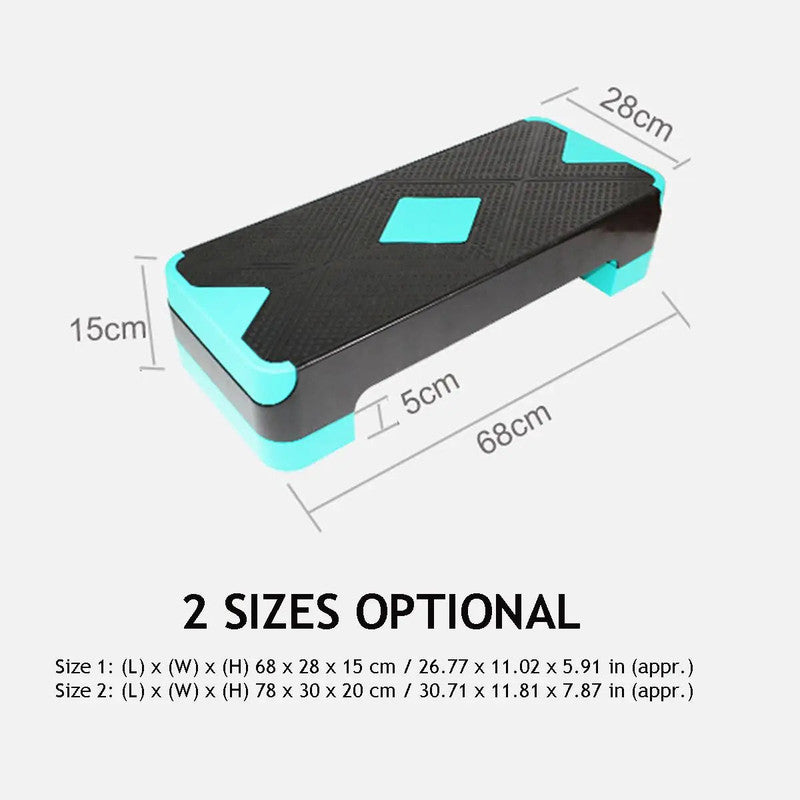 NNEOBA 150kg adjustable aerobic step with non-slip surface for cardio workouts, used in gym and fitness training.