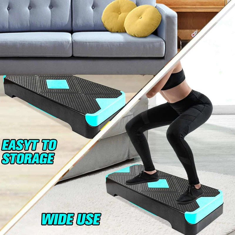NNEOBA 150KG adjustable non-slip aerobic step for cardio workouts, made by Online Fitness Depot, in a gym setting