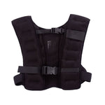 Black premium adjustable weighted vest for strength training, running, and cardio fitness with 8kg weight from Online Fitness Depot.