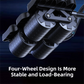 Black 4-wheel automatic rebound ab roller with 8 elbow supports for core training, designed for home abdominal muscle workout.