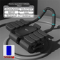 Black 4-wheel automatic rebound ab roller with 8 elbow supports, designed for core workouts and abdominal muscle training.