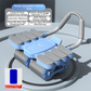 Blue 4-wheel automatic rebound ab roller with 8 elbow supports, core trainer for home abdominal workouts, beginner-friendly fitness equipment