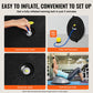 Gray 23-inch Half Exercise Ball Trainer with resistance bands, foot pump, and stability for full-body workouts at home.