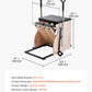 VEVOR Pilates Chair with split-pedal design, rubber wood frame, handles, and resistance for home gym and fitness workouts.