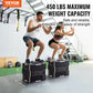3 in 1 Plyometric Jump Box, 16/14/12 Inch Wooden Plyo Box, Platform & Jumping Agility Box, Anti-Slip Fitness Exercise Step Up Box for Home Gym Training, Conditioning Strength Training, Black
