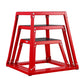 Plyometric Jump Boxes, 12/18/24 Inch Plyo Box, Platform and Jumping Agility Box, Anti-Slip Fitness Exercise Step Up Box Set for Home Gym Training, Conditioning Strength Training, Red
