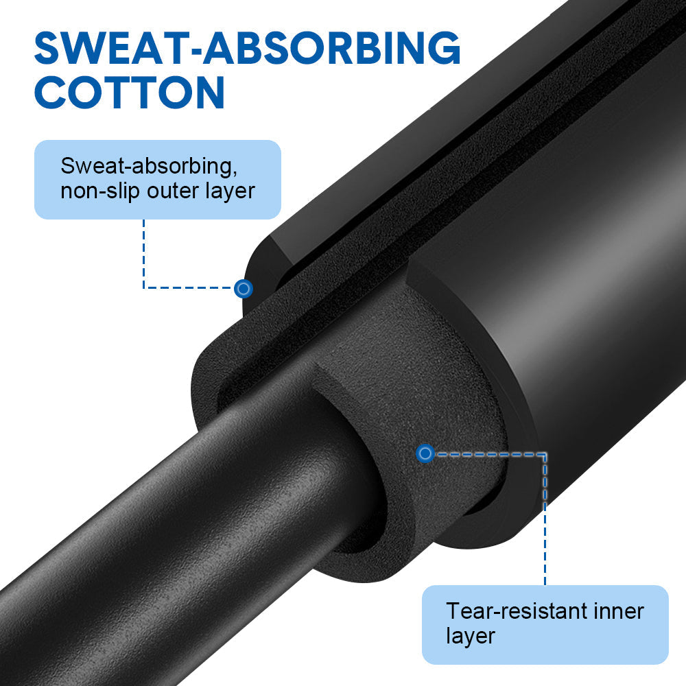 Set of 2 adjustable dip bars from Online Fitness Depot with safety grips, ideal for home gym calisthenics and strength training exercises.