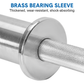Pair of Olympic Barbell Handles by Online Fitness Depot with 50cm length, steel construction, spring collars, 100kg weight capacity.