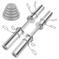 Olympic Barbell Bar 50cm heavy-duty steel dumbbell handles with spring collars, suitable for 2-inch Olympic weight plates and strength training