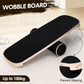 Wooden balance board with non-slip roller for core stability training, suitable for snowboard, skateboard, surf, yoga, and fitness.