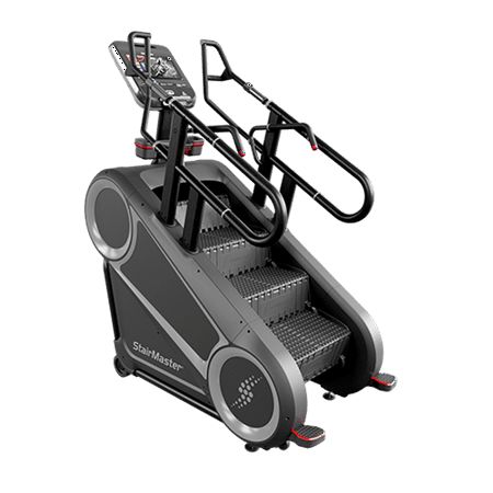 Stairway to Heaven stair stepper by Online Fitness Depot, showing the compact machine with foot pedals and digital display.